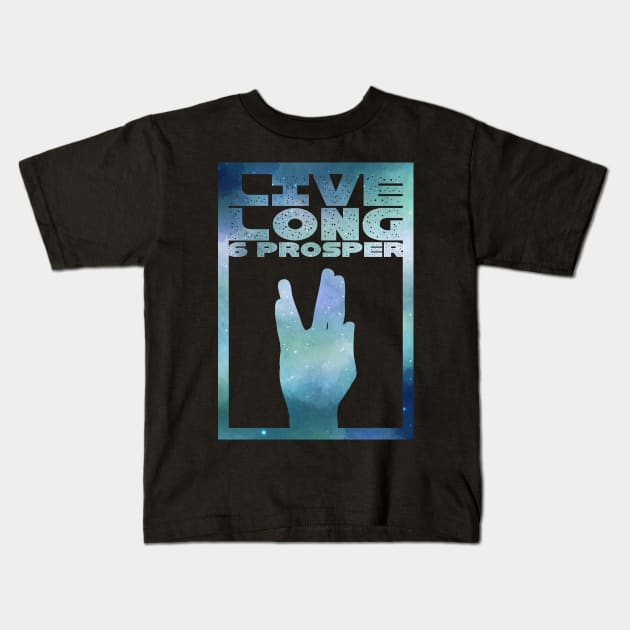 Live Long & Prosper Kids T-Shirt by potatonomad